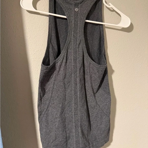 Lululemon Swiftly Tech Tech Racerback Tank Top High Neck Gray Heathered Black 4 - Picture 5 of 6